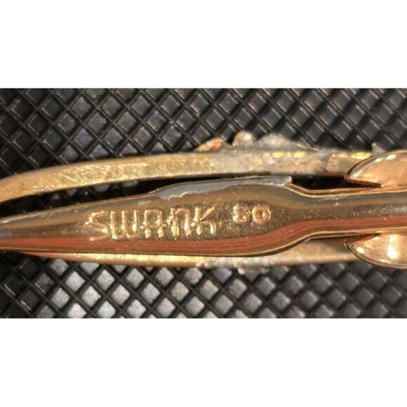 Vintage Swank Gold Tone Caduceus Tie Clip With Medical Symbol Design - Picture 5 of 8